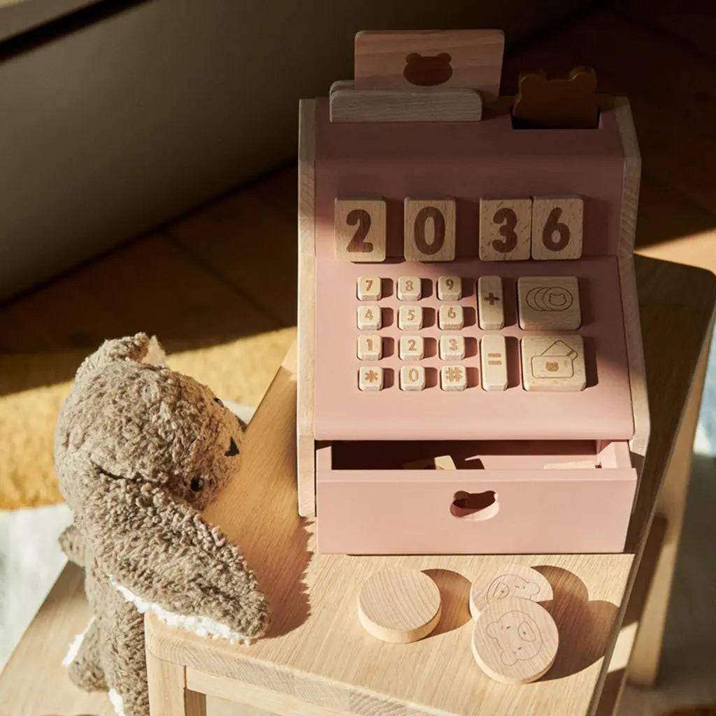 LIEWOOD - Caisse Enregistreuse Buck En Bois - Rose Toscane