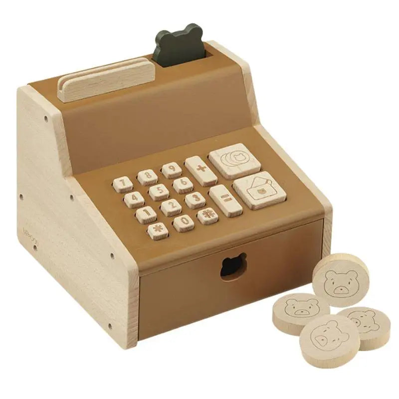 LIEWOOD - Caisse Enregistreuse En Bois Buck - Caramel