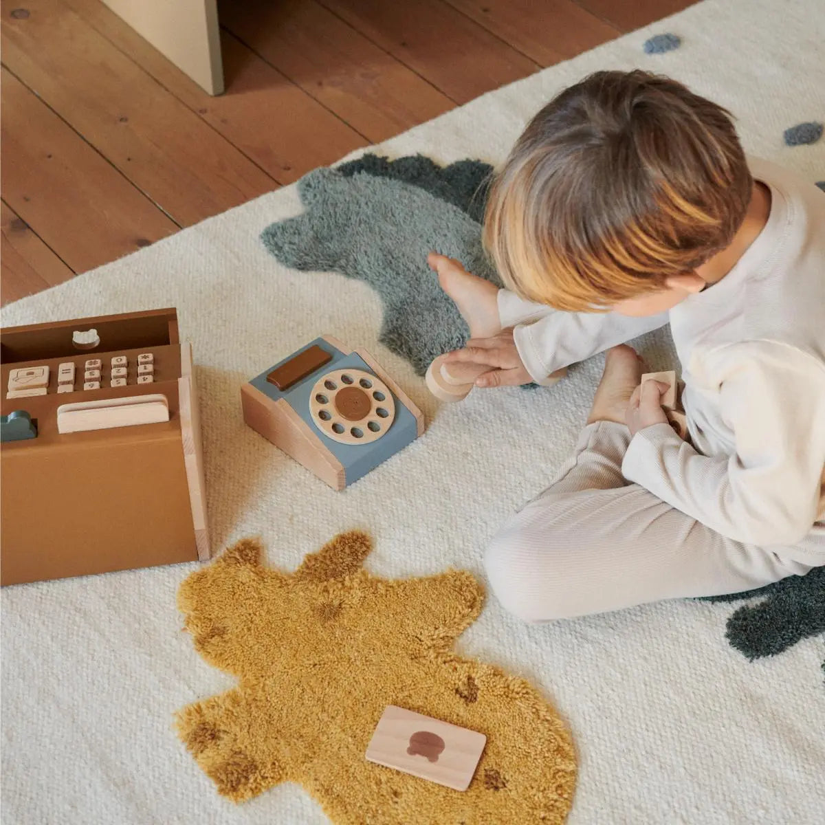 LIEWOOD - Caisse Enregistreuse En Bois Buck - Caramel