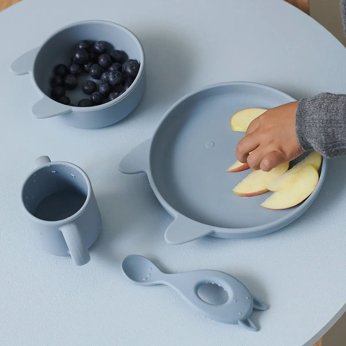 LIEWOOD - Coffret Repas En Silicone Vivi - Lapin Sea Blue