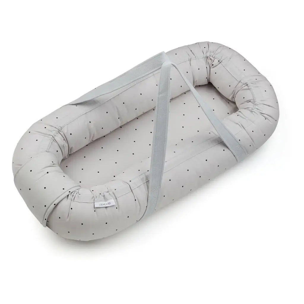 LIEWOOD - Couffin Souple à Pois en Coton Bio - Classic Dot Dumbo Grey