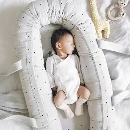 LIEWOOD - Couffin Souple à Pois en Coton Bio - Classic Dot Dumbo Grey