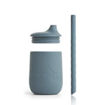LIEWOOD - Gobelet Avec Paille Ellis en Silicone - Bleu Dino