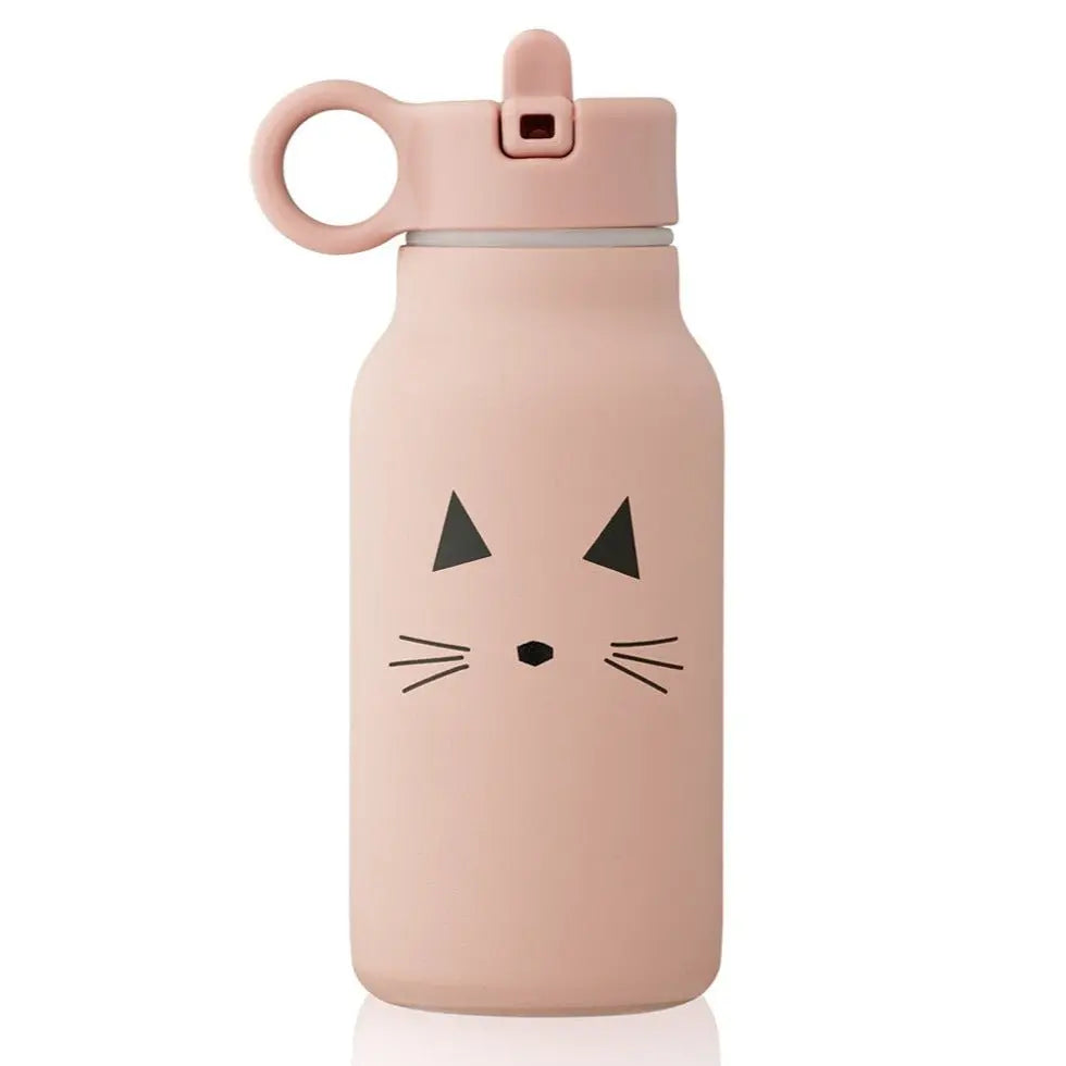 LIEWOOD - Gourde En Acier Inoxydable Falk 250 Ml - Cat Rose