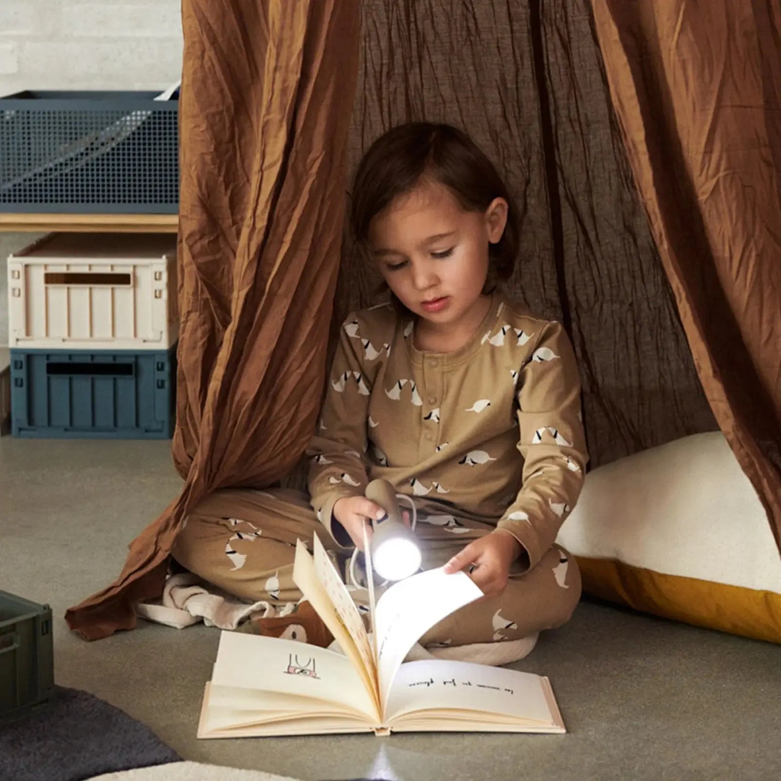 LIEWOOD - Lampe De Poche Gry En Silicone - Apple Red / Faune Green Mix