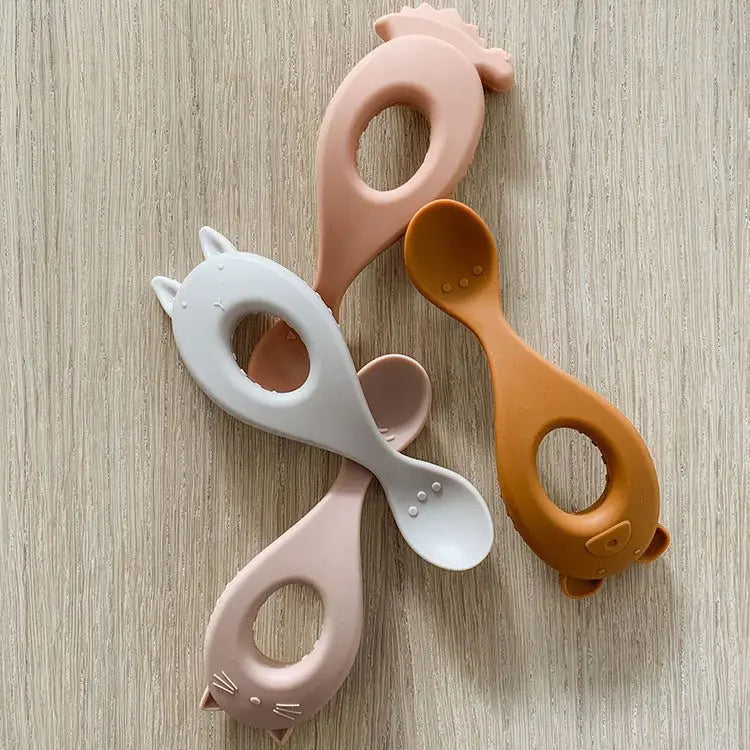 LIEWOOD - Lot De 4 Cuillères En Silicone Liva - Rose
