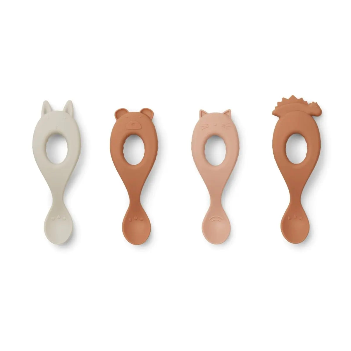 LIEWOOD - Lot De 4 Cuillères En Silicone Liva - Rose
