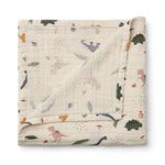 LIEWOOD - Maxi Lange Ben en coton bio (110x110cm) - Dino mix