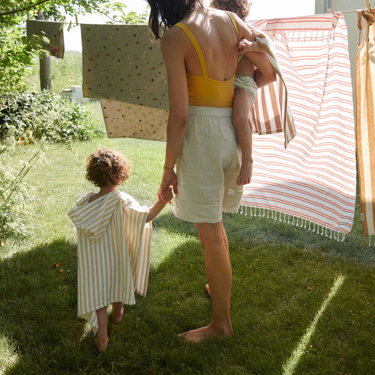 LIEWOOD - Paco Poncho - Jojoba Jaune/blanc - Coton Bio