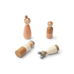LIEWOOD - Poupée En Bois Lotta - Set De 4 Rose Mix