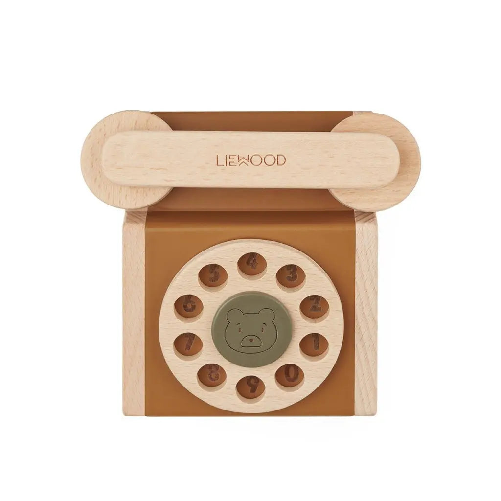 LIEWOOD - Selma Classic Vintage Téléphone En Bois - Caramel