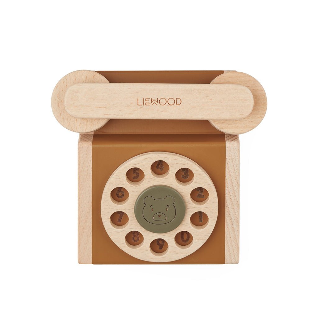 LIEWOOD-Selma Classic Vintage Téléphone En Bois - Caramel-Les Petits