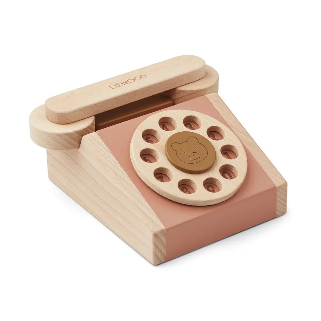 LIEWOOD - Selma Classic Vintage Téléphone En Bois - Rose