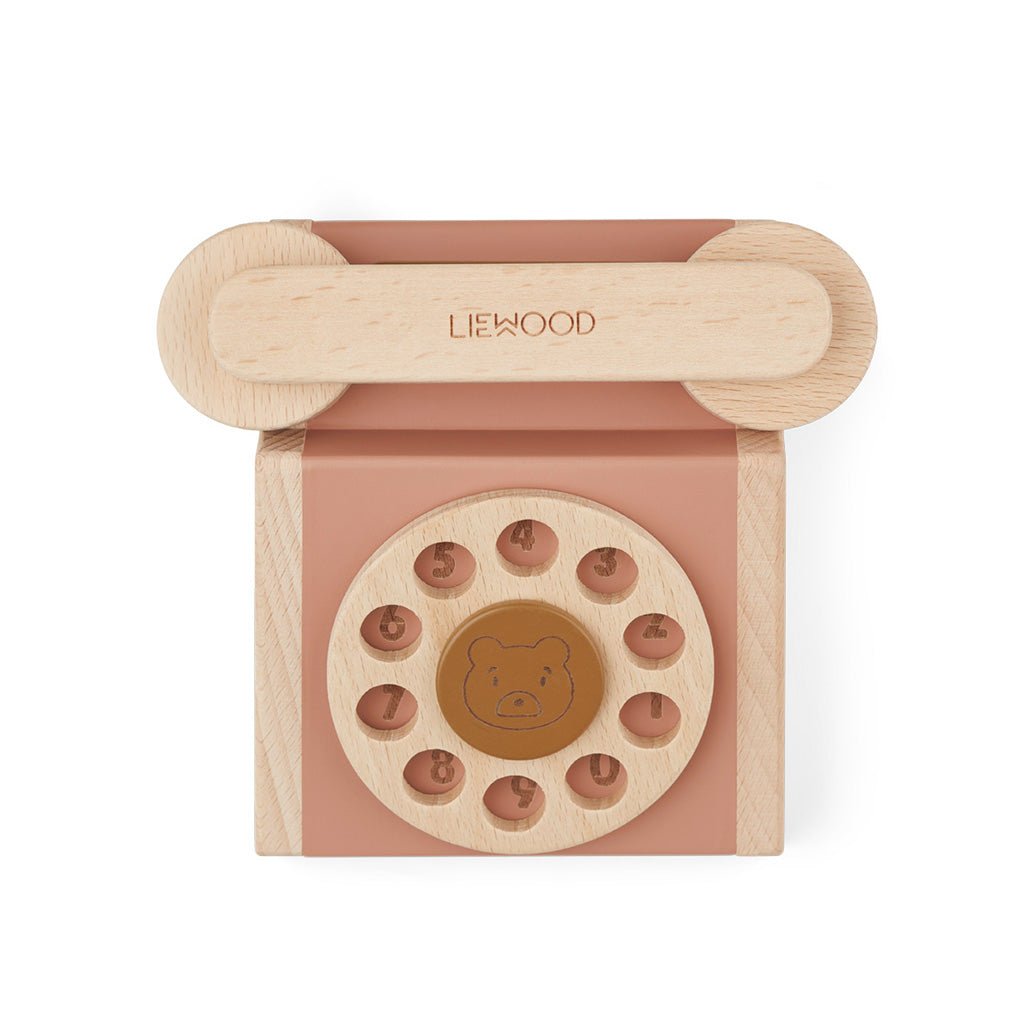 LIEWOOD-Selma Classic Vintage Téléphone En Bois - Rose-Les Petits