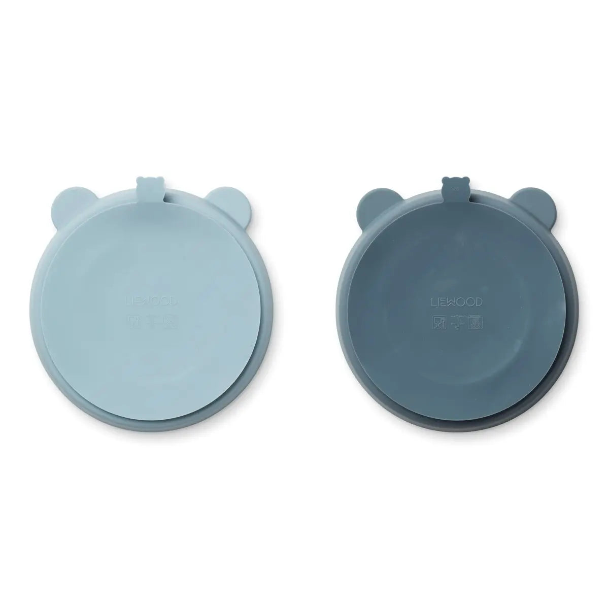 LIEWOOD - Set De 2 Assiettes à Compartiments Avec Ventouse Stacy - Bleu