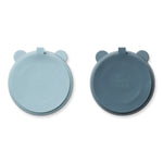LIEWOOD - Set De 2 Assiettes à Compartiments Avec Ventouse Stacy - Bleu