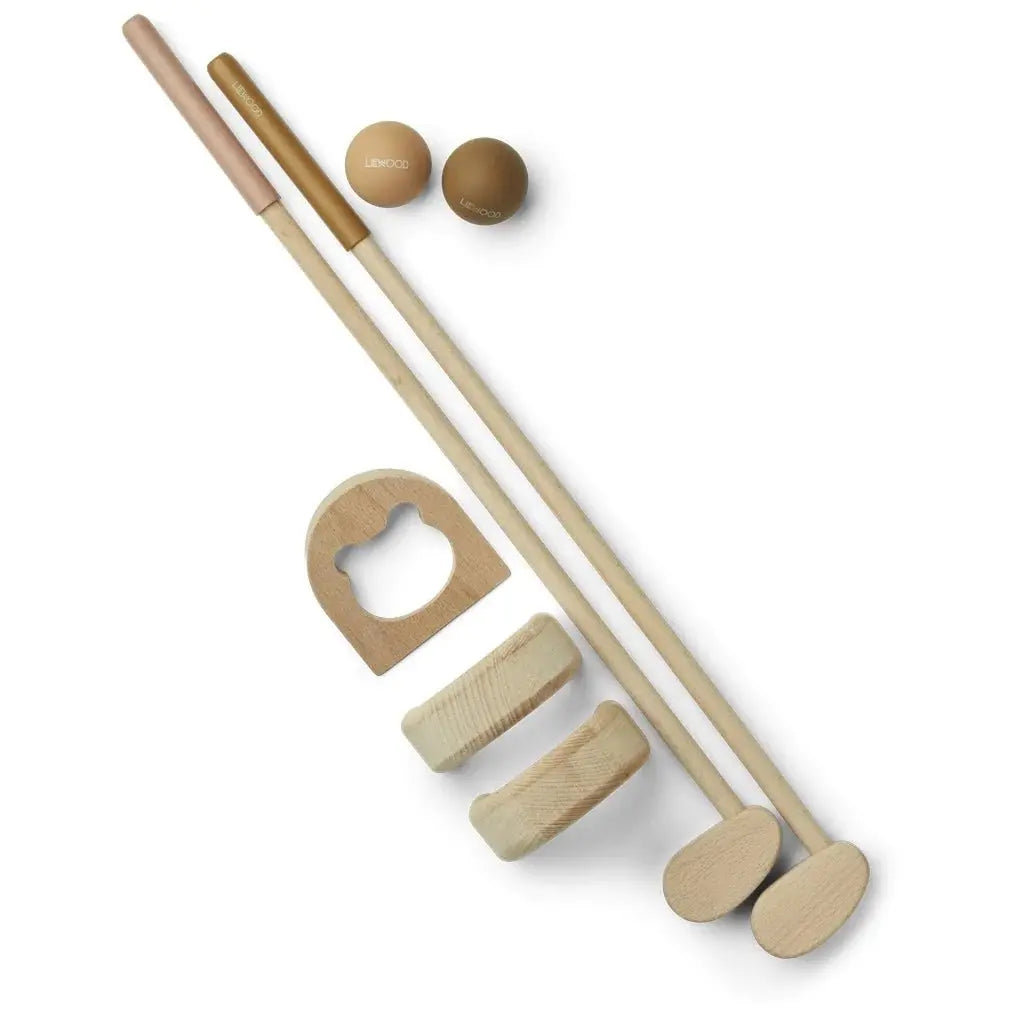 LIEWOOD - Set De Mini Golf Mary en Bois - Caramel / Rose Toscane Mix