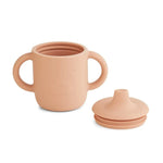 LIEWOOD - Tasse D'apprentissage Bébé en Silicone - M. Bear Tuscany Rose
