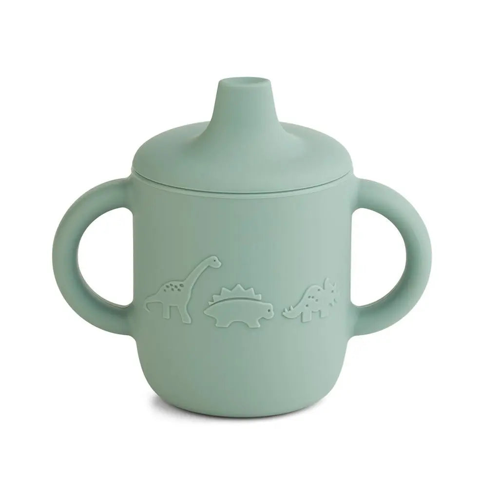 LIEWOOD - Tasse d'Apprentissage Neil en Silicone - Dino Peppermint