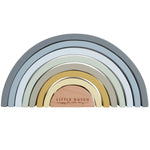 LITTLE DUTCH - Arc - en - Ciel en Bois à Empileur - Bleu