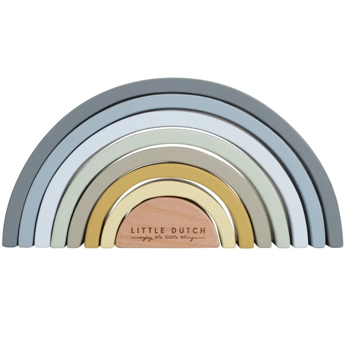 LITTLE DUTCH - Arc - en - Ciel en Bois à Empileur - Bleu