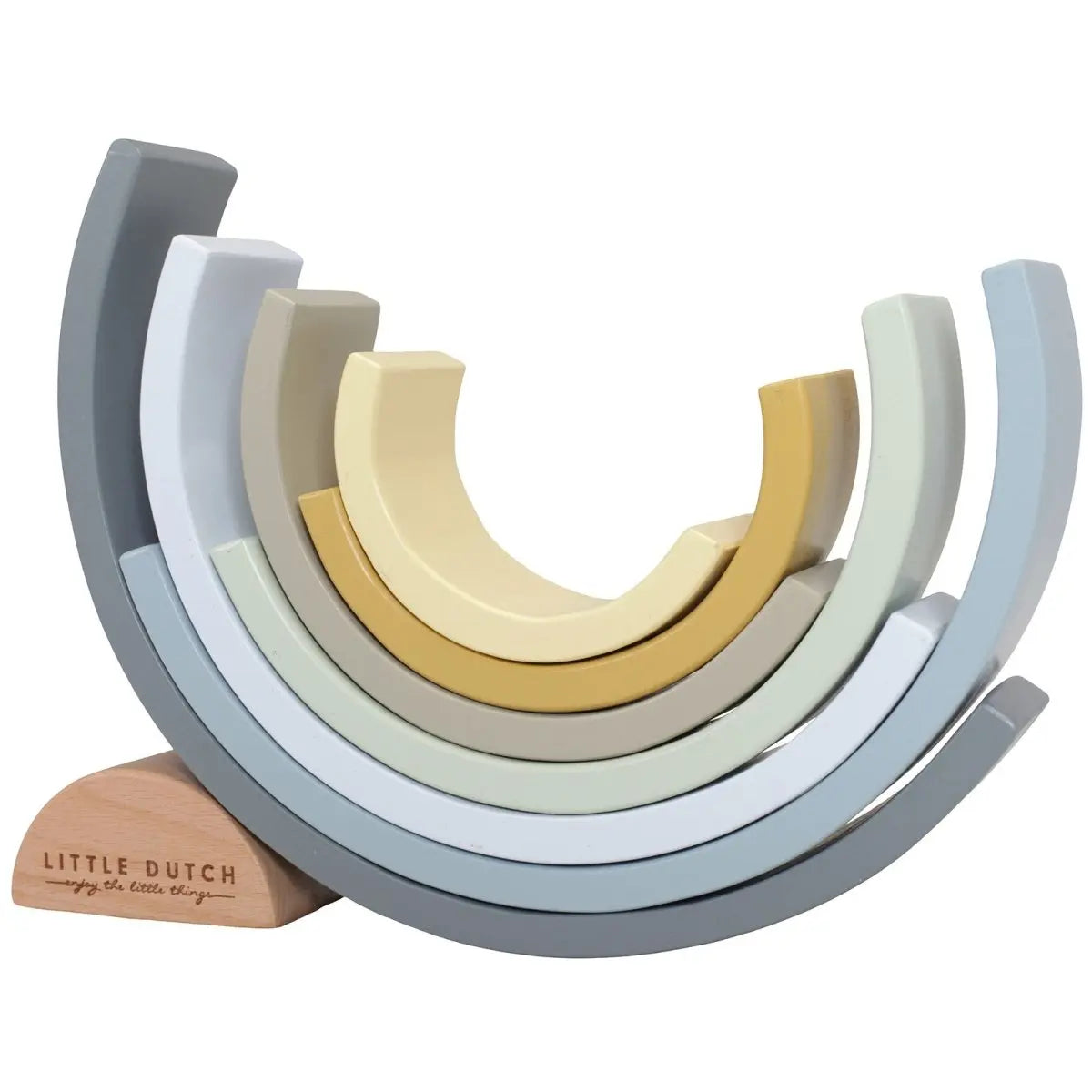 LITTLE DUTCH - Arc - en - Ciel en Bois à Empileur - Bleu
