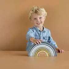 LITTLE DUTCH - Arc - en - Ciel en Bois à Empileur - Bleu