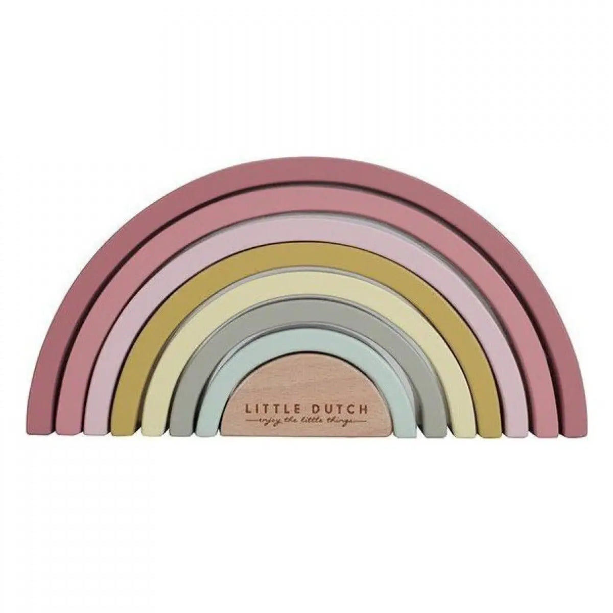 LITTLE DUTCH - Arc - en - Ciel en Bois à Empileur - Rose