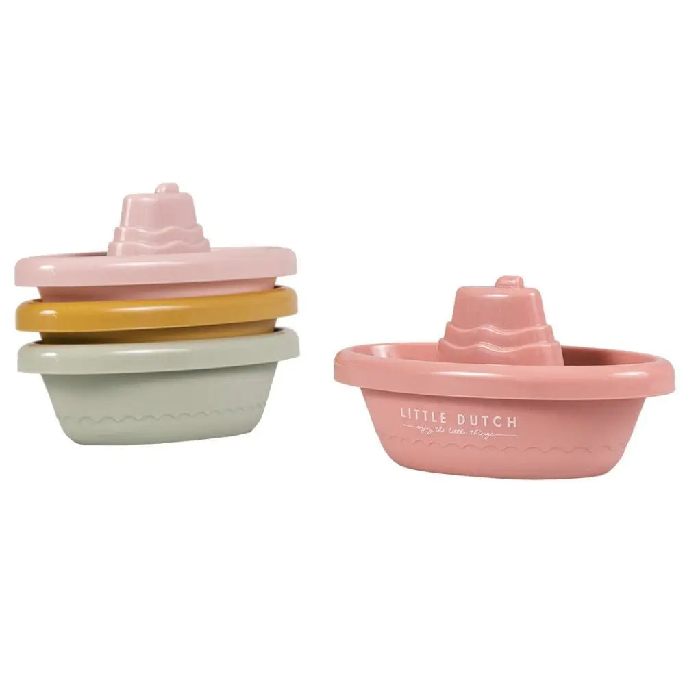 LITTLE DUTCH - Bateaux De Bain À Empiler - Rose
