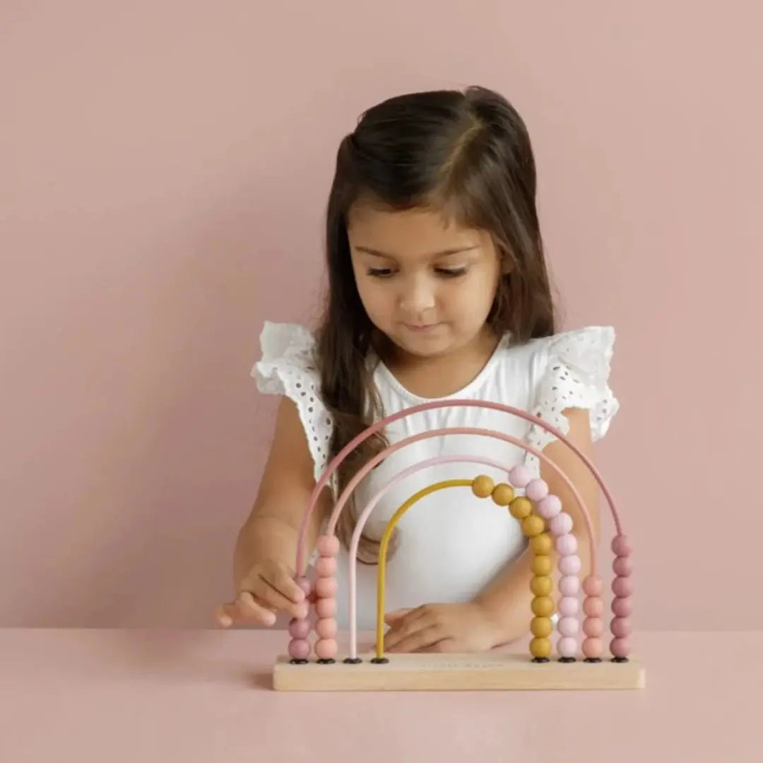 LITTLE DUTCH - Boulier En Bois Arc - en - ciel - Rose