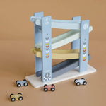 LITTLE DUTCH - Circuit en Bois - Rampe de Course Voiture - Bleu