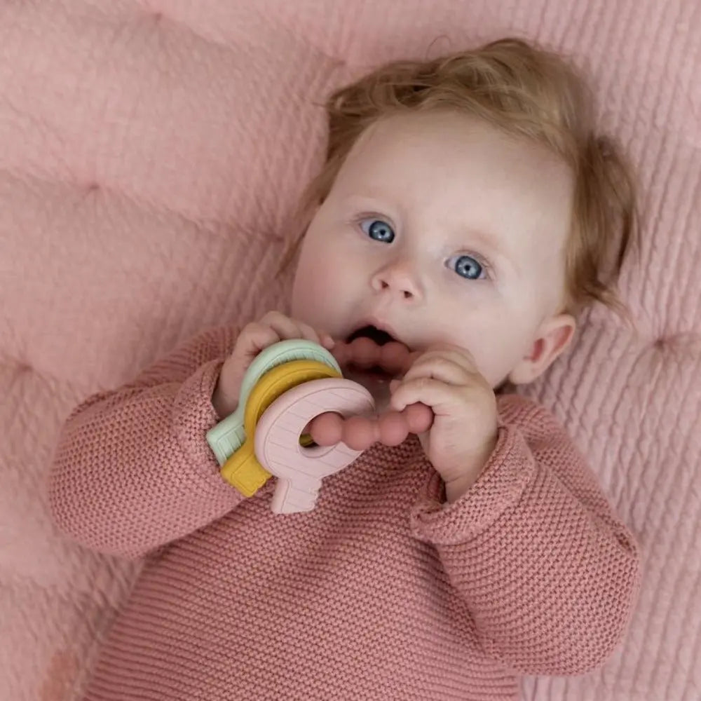 LITTLE DUTCH - Jouet De Dentition Clefs - Rose