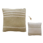 LORENA CANALS - Coussin En Tricot Duetto Olive - Naturel