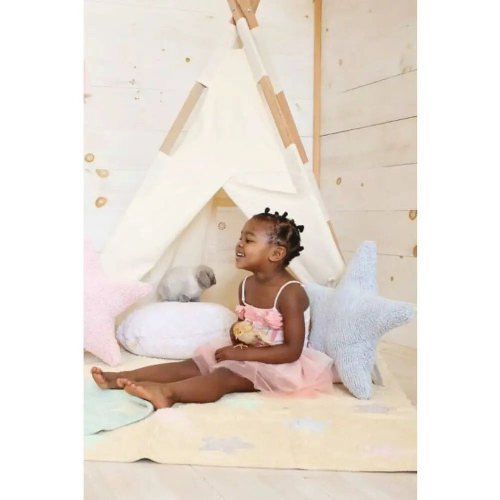 LORENA CANALS - Coussin Etoile Bleu