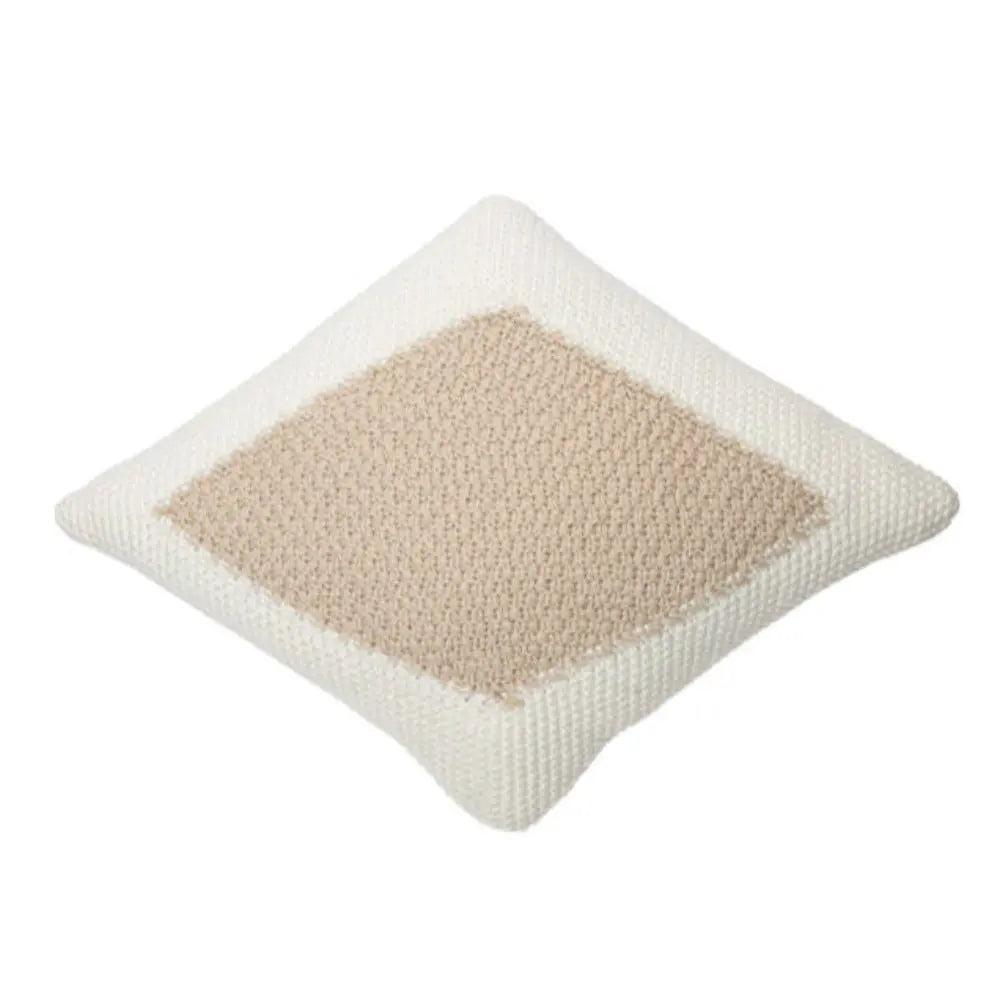 LORENA CANALS - Coussin Tricot Candy Ivoire - Lin