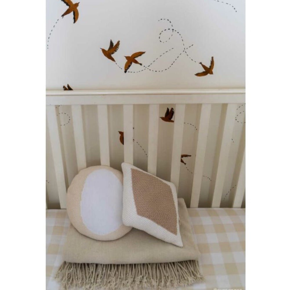 LORENA CANALS - Coussin Tricot Candy Ivoire - Lin