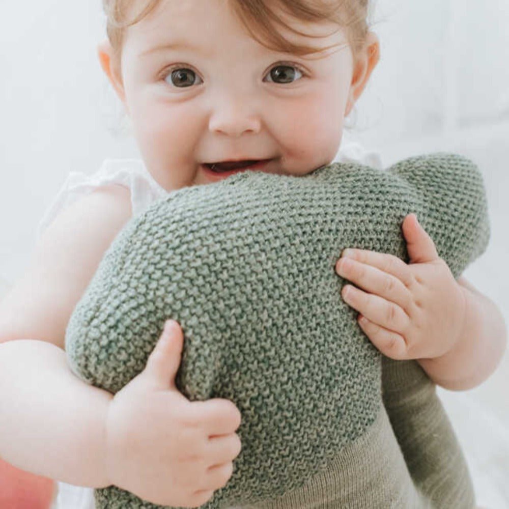Coussin bébé en coton tricoté ballon