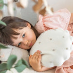 LORENA CANALS - Coussin Tricoté Rond Biscuit Ivoire