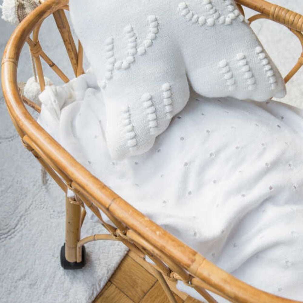 LORENA CANALS-Couverture Bébé Tricotée Biscuit Blanc-Les Petits