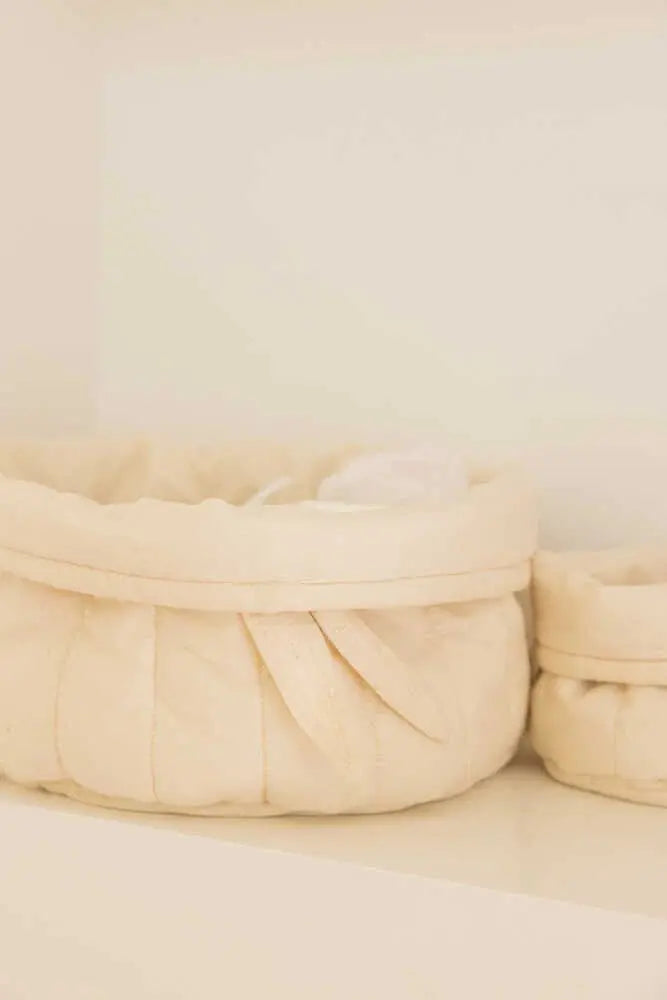 LORENA CANALS - Ensemble De Deux Paniers Matelassés Natural