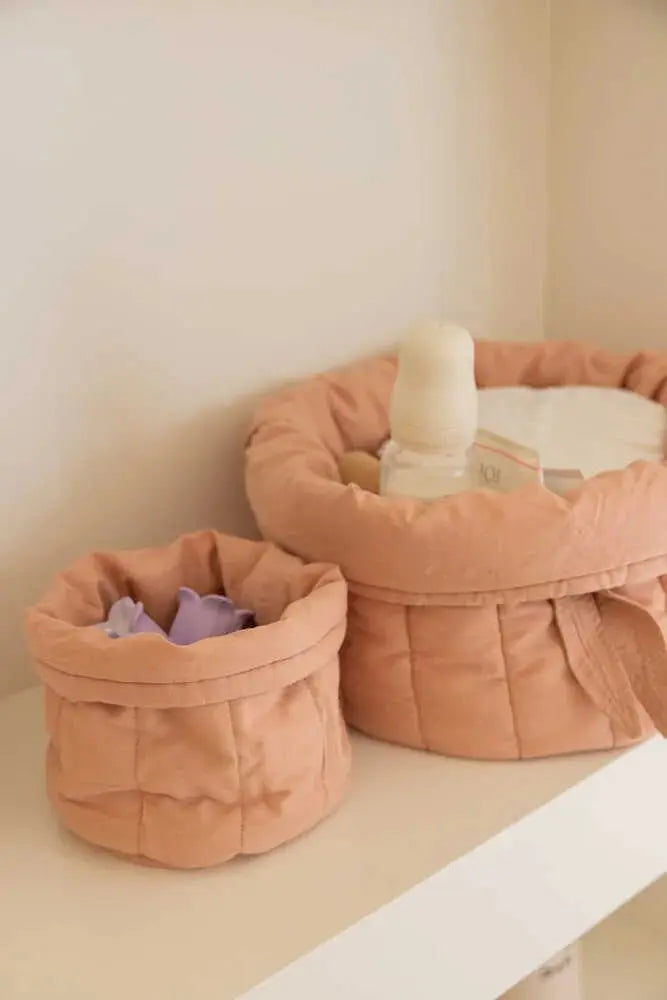 LORENA CANALS - Ensemble De Deux Paniers Matelassés Vintage Nude