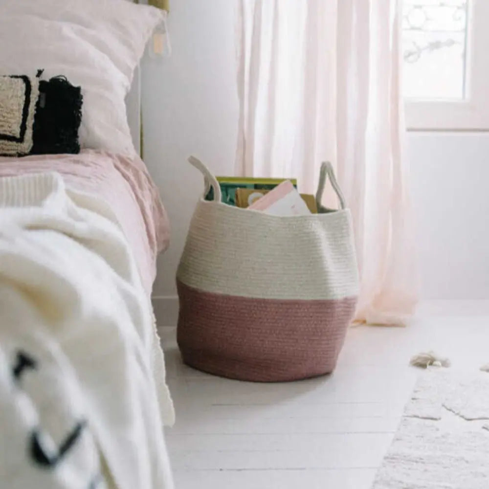 LORENA CANALS - Panier Zoco Frêne Rose - Naturel