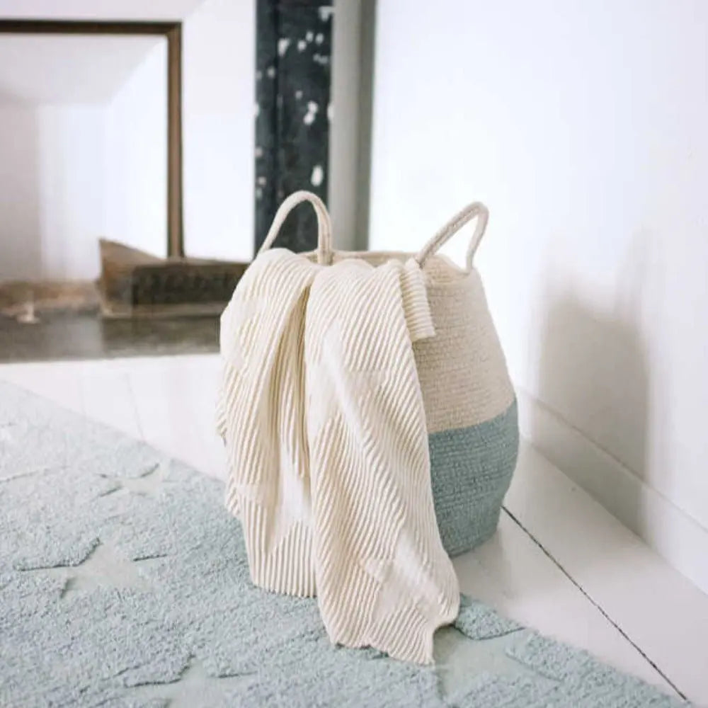 LORENA CANALS - Panier Zoco Vintage Bleu - Naturel