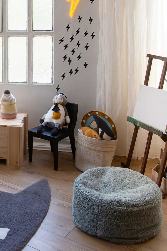 LORENA CANALS - Pouf Chill Vintage Bleu