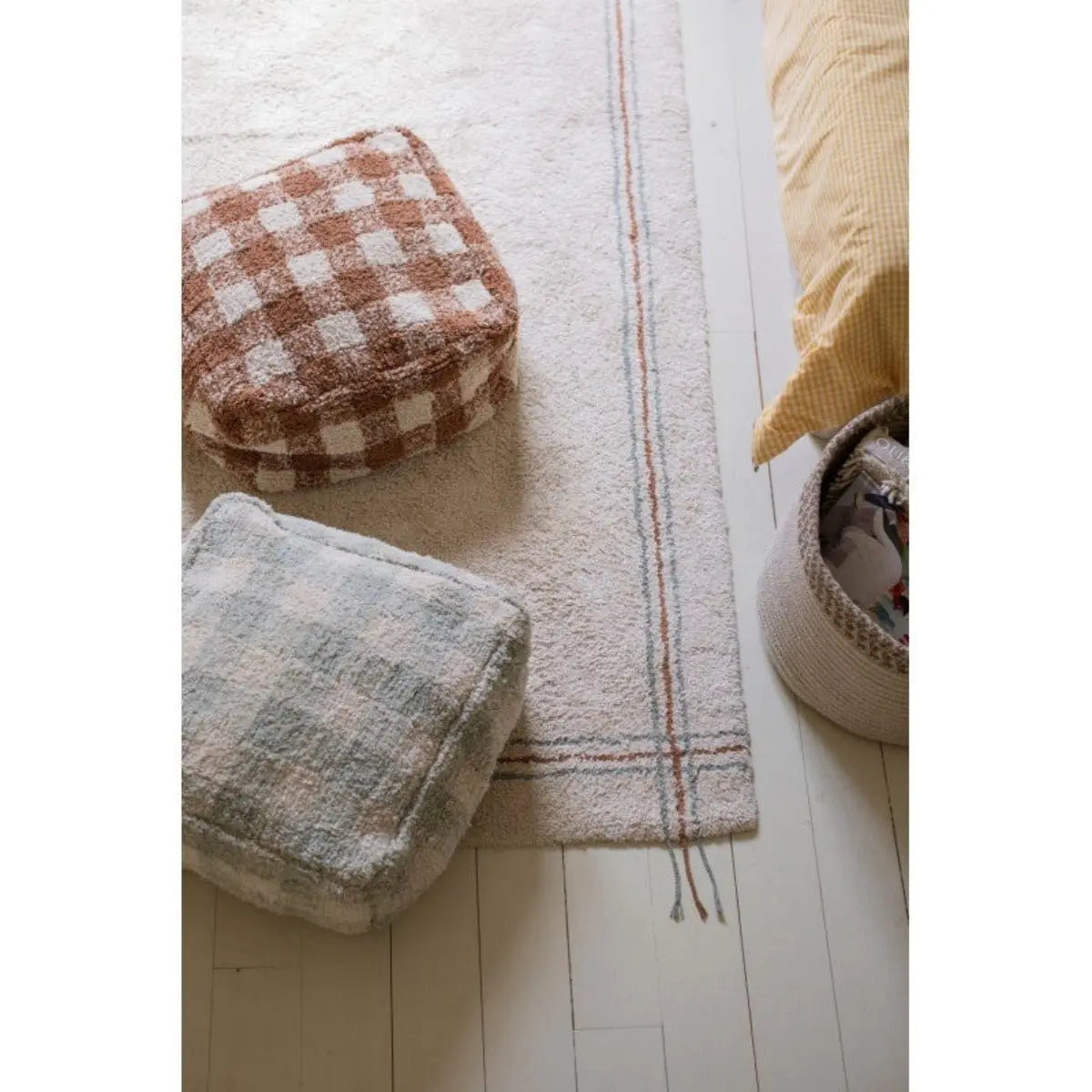 LORENA CANALS - Pouf Vichy Blue Sage