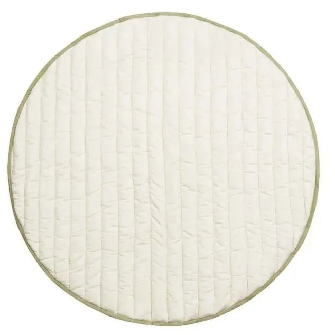 LORENA CANALS - Tapis De Jeu Lavable Bamboo Leaf - Natural / Olive Ø100 cm