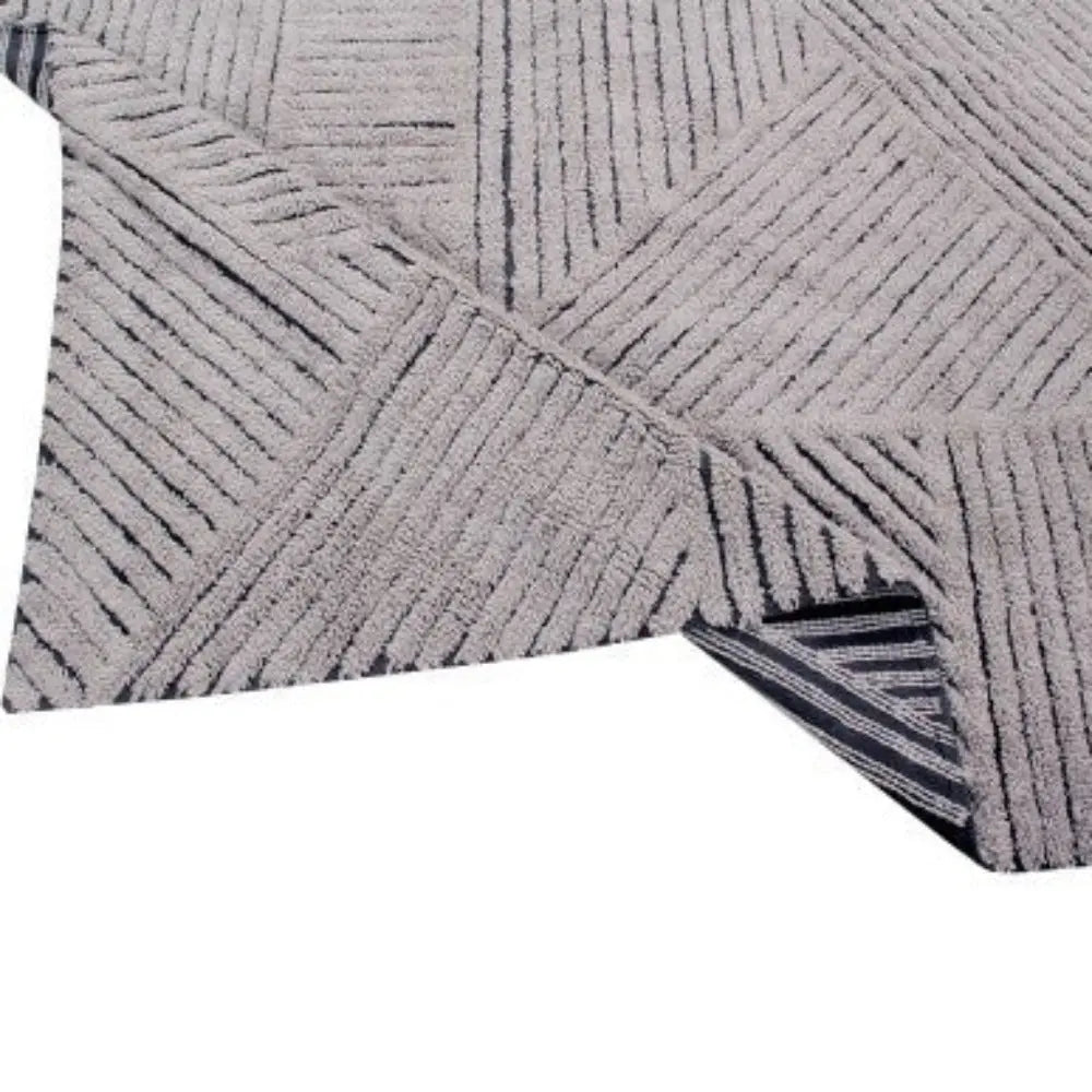 LORENA CANALS - Tapis en Laine Lavable Chia Noir 170 X 240 cm