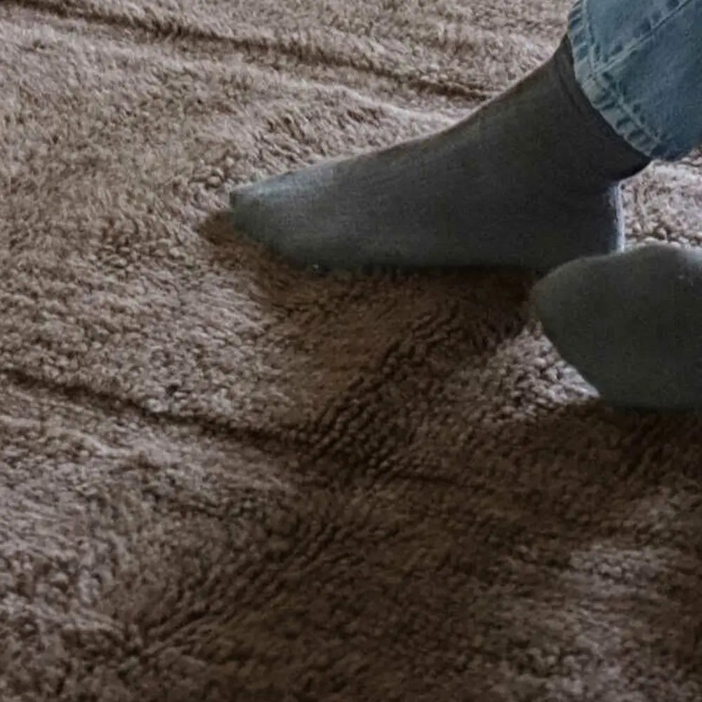 LORENA CANALS - Tapis En Laine Steppe - Mouton Brun 80 X 230 cm