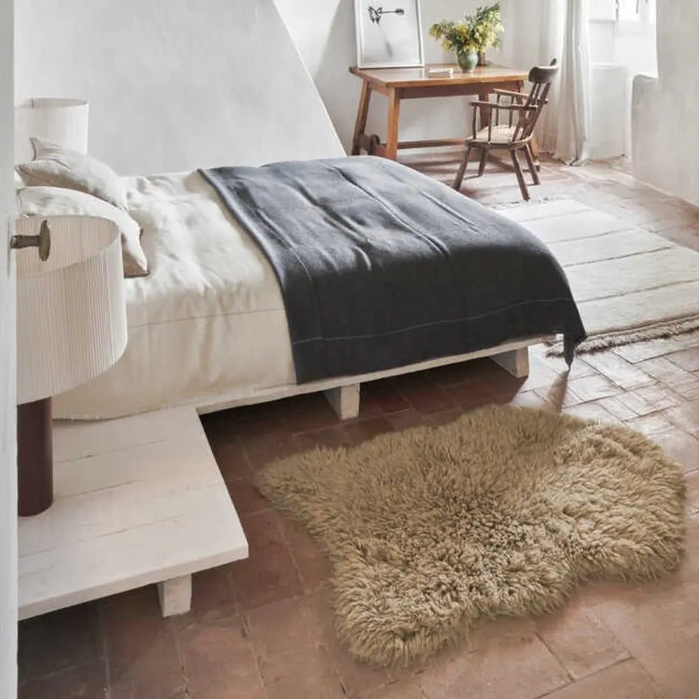 LORENA CANALS - Tapis En Laine Woolly - Mouton Beige 75 X 110 cm