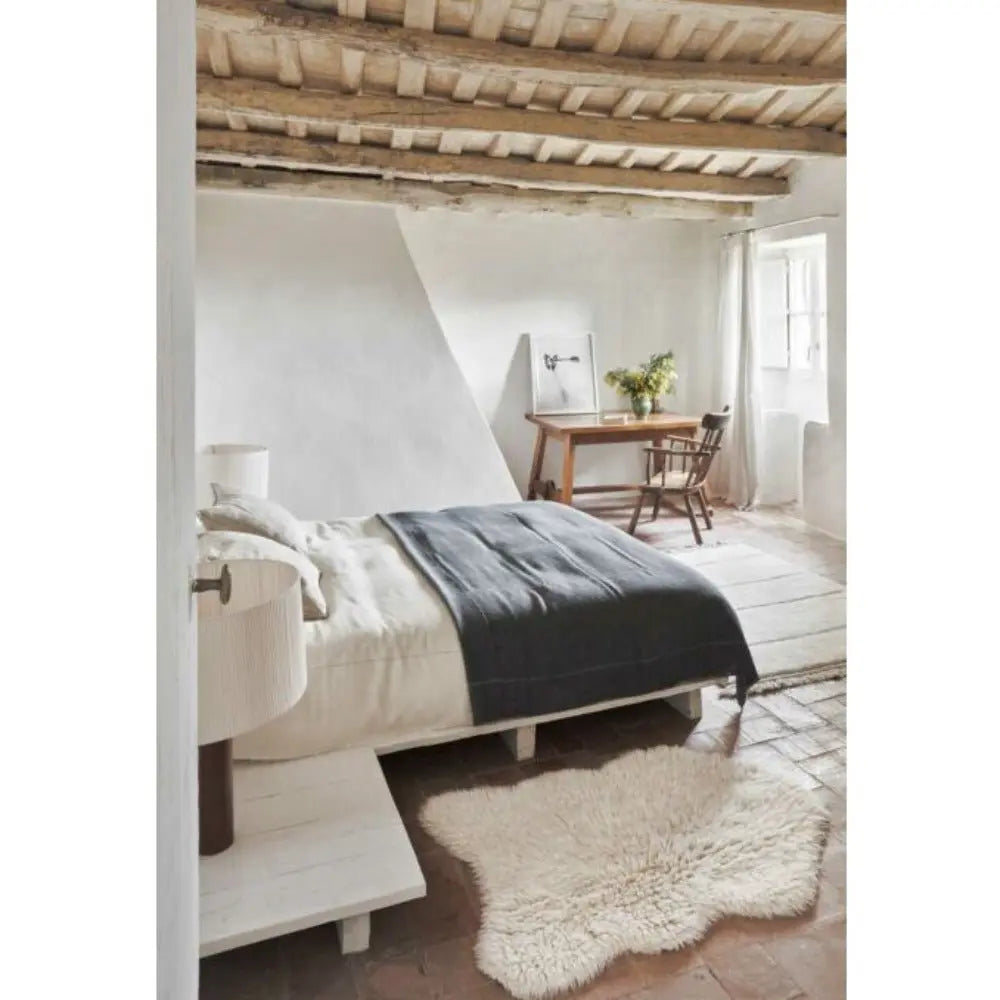 LORENA CANALS - Tapis En Laine Woolly - Mouton Blanc 75 X 110 cm